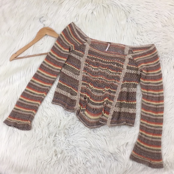 🎉SOLD🎉Free People Phoenix Silk Crochet Sweater - Picture 2 of 8